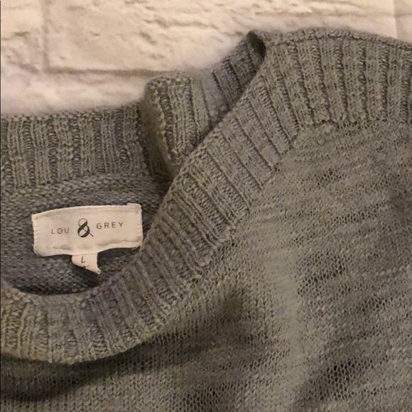 Grey Lou & Grey burnt out sweater. Sz L (fits M) - Picture 3 of 5